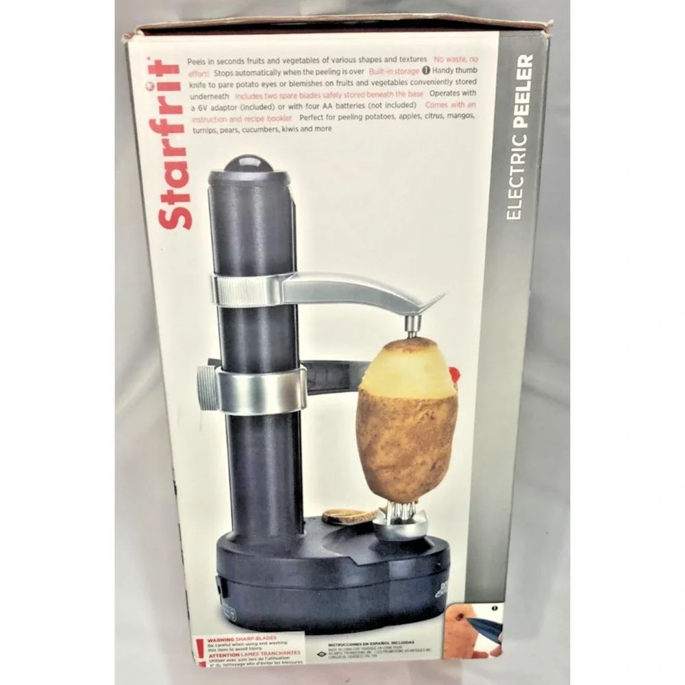 Starfrit Rotato Express Electric Peeler Black - w/ 6V Power Adapter & Extra Blad
